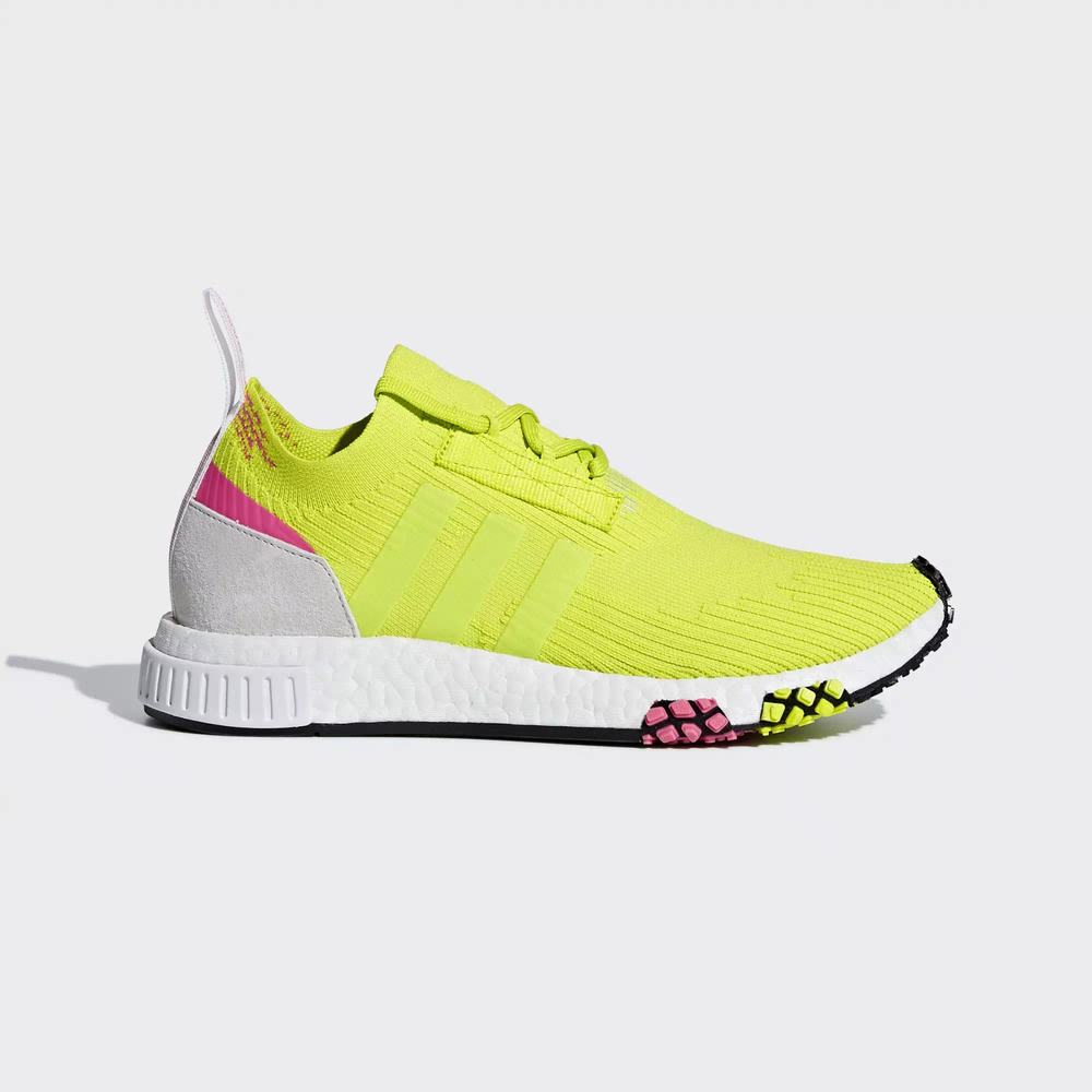 Adidas NMD Racer Primeknit Tenis Amarillos Para Mujer (MX-77027)